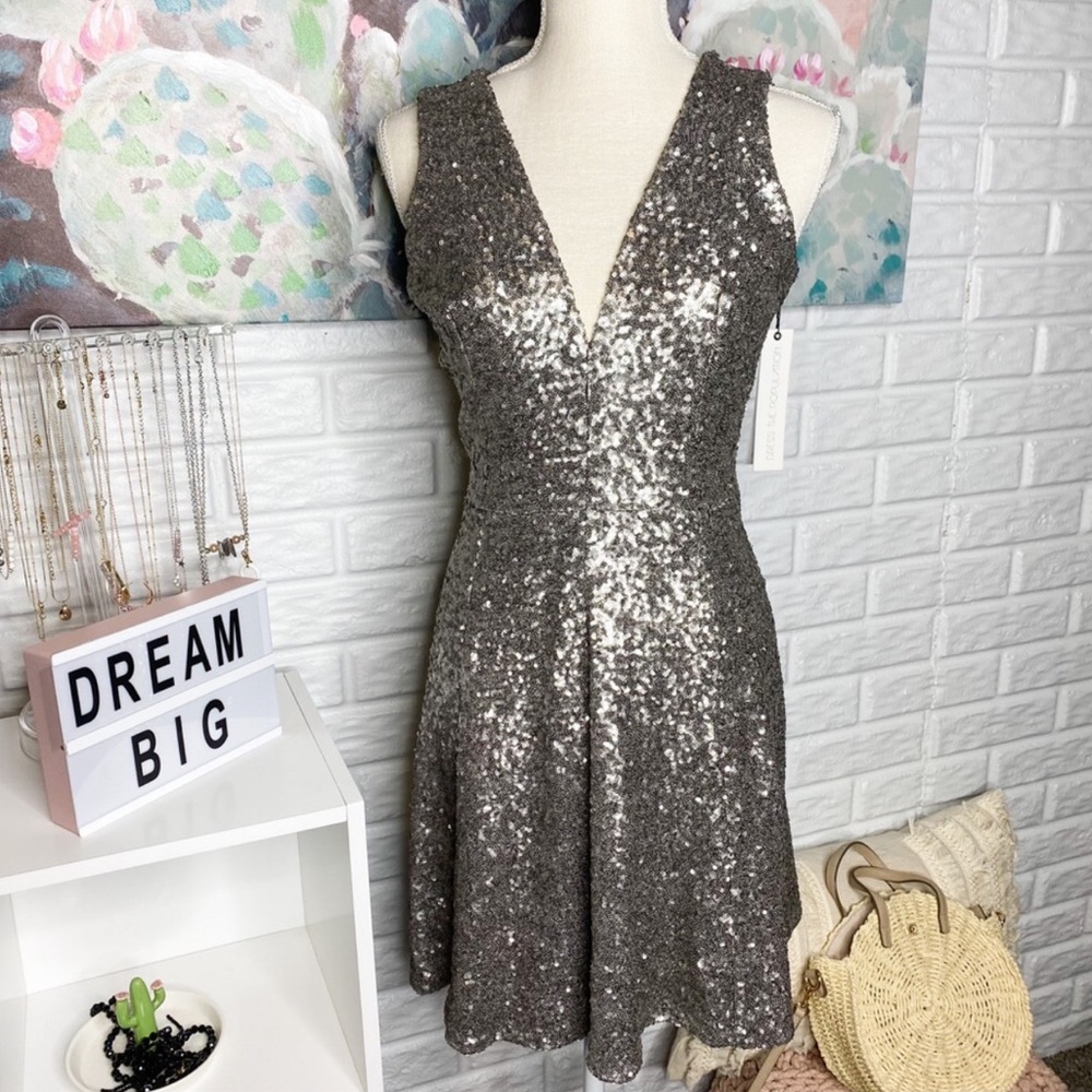 Dress the Population Sequin Sleeveless Dress